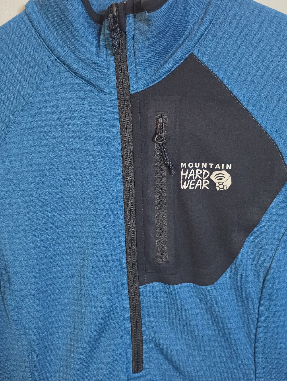 Mountain Hardwear Polartec Power Grid Half Zip Jacket Women's S Blue Gorpcore - Picture 7 of 11